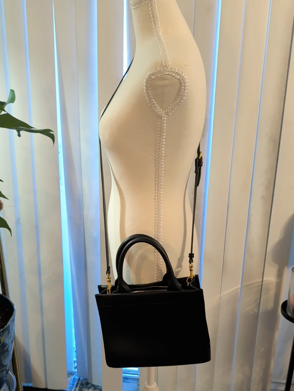 Target Black Structured Satchel with Detachable Crossbody Strap.